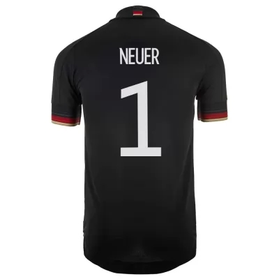 Homme Équipe d'Allemagne de football Maillot Manuel Neuer #1 Tenues Extérieur Noir 2021