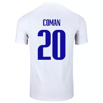 Enfant Équipe de France de football Maillot Kingsley Coman #20 Tenues Extérieur Blanc 2021
