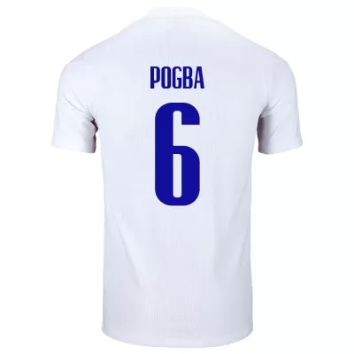 Femme Équipe de France de football Maillot Paul Pogba #6 Tenues Extérieur Blanc 2021
