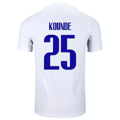 Enfant Équipe de France de football Maillot Jules Kounde #25 Tenues Extérieur Blanc 2021