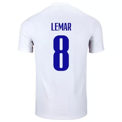 Femme Équipe de France de football Maillot Thomas Lemar #8 Tenues Extérieur Blanc 2021