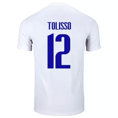 Homme Équipe de France de football Maillot Corentin Tolisso #12 Tenues Extérieur Blanc 2021