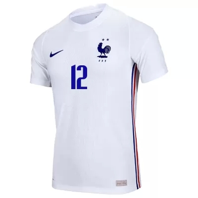 Femme Équipe de France de football Maillot Corentin Tolisso #12 Tenues Extérieur Blanc 2021
