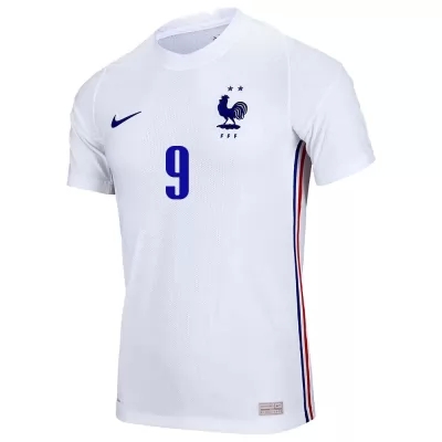 Femme Équipe de France de football Maillot Olivier Giroud #9 Tenues Extérieur Blanc 2021
