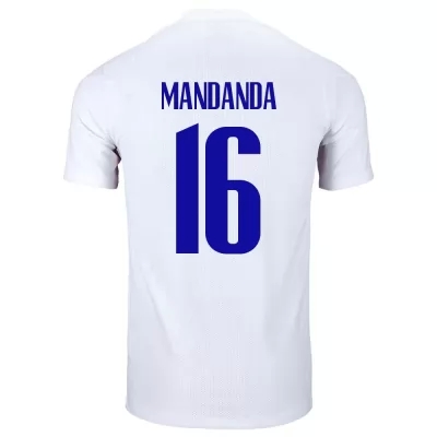 Enfant Équipe de France de football Maillot Steve Mandanda #16 Tenues Extérieur Blanc 2021