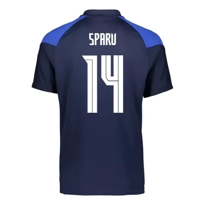Femme Équipe de Finlande de football Maillot Tim Sparv #14 Tenues Extérieur Bleu Foncé 2021