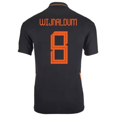 Homme Équipe des Pays-Bas de football Maillot Georginio Wijnaldum #8 Tenues Extérieur Noir 2021