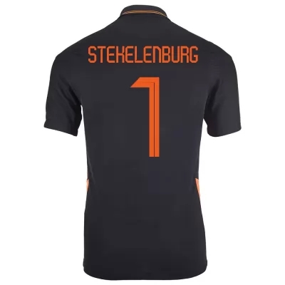 Femme Équipe des Pays-Bas de football Maillot Maarten Stekelenburg #1 Tenues Extérieur Noir 2021