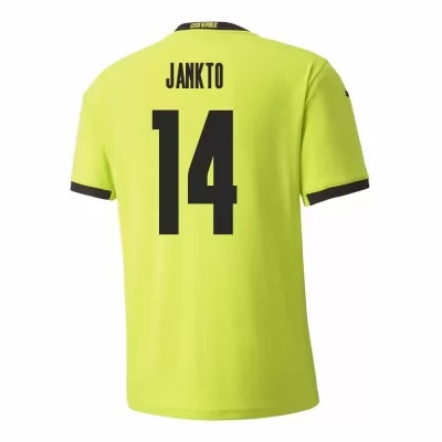 Femme Équipe de Tchéquie de football Maillot Jakub Jankto #14 Tenues Extérieur Vert Clair 2021
