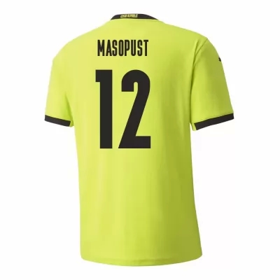Femme Équipe de Tchéquie de football Maillot Lukas Masopust #12 Tenues Extérieur Vert Clair 2021