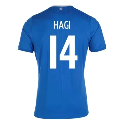 Femme Équipe de Roumanie de football Maillot Ianis Hagi #14 Tenues Extérieur Bleu 2021