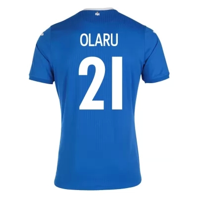 Femme Équipe de Roumanie de football Maillot Darius Olaru #21 Tenues Extérieur Bleu 2021