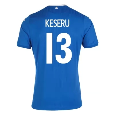 Femme Équipe de Roumanie de football Maillot Claudiu Keseru #13 Tenues Extérieur Bleu 2021