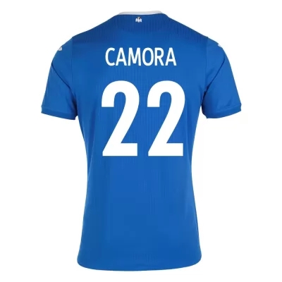 Femme Équipe de Roumanie de football Maillot Mario Camora #22 Tenues Extérieur Bleu 2021
