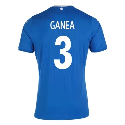 Femme Équipe de Roumanie de football Maillot Cristian Ganea #3 Tenues Extérieur Bleu 2021