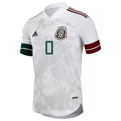Femme Équipe du Mexique de football Maillot Jose Macias #0 Tenues Extérieur Blanc Noir 2021