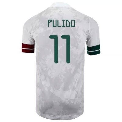 Enfant Équipe du Mexique de football Maillot Alan Pulido #11 Tenues Extérieur Blanc Noir 2021
