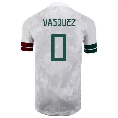 Femme Équipe du Mexique de football Maillot Johan Vasquez #0 Tenues Extérieur Blanc Noir 2021