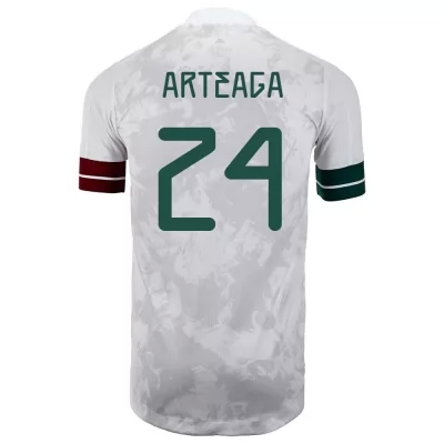Enfant Équipe du Mexique de football Maillot Gerardo Arteaga #24 Tenues Extérieur Blanc Noir 2021
