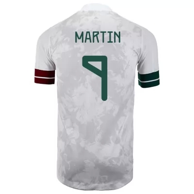 Enfant Équipe du Mexique de football Maillot Henry Martin #9 Tenues Extérieur Blanc Noir 2021