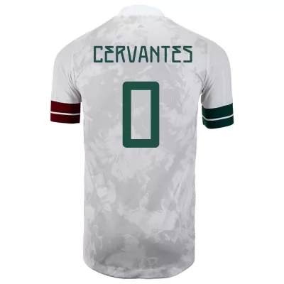 Enfant Équipe du Mexique de football Maillot Alan Cervantes #0 Tenues Extérieur Blanc Noir 2021