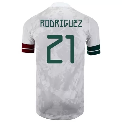 Homme Équipe du Mexique de football Maillot Luis Rodriguez #21 Tenues Extérieur Blanc Noir 2021