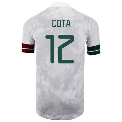 Homme Équipe du Mexique de football Maillot Rodolfo Cota #12 Tenues Extérieur Blanc Noir 2021