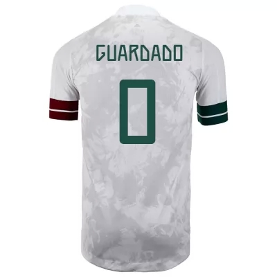 Enfant Équipe du Mexique de football Maillot Andres Guardado #0 Tenues Extérieur Blanc Noir 2021