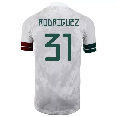 Femme Équipe du Mexique de football Maillot Osvaldo Rodriguez #31 Tenues Extérieur Blanc Noir 2021