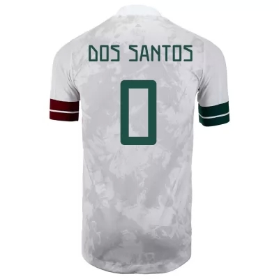 Enfant Équipe du Mexique de football Maillot Jonathan dos Santos #0 Tenues Extérieur Blanc Noir 2021