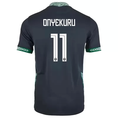 Femme Équipe du Nigeria de football Maillot Henry Onyekuru #11 Tenues Extérieur Noir 2021