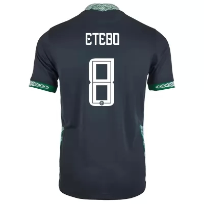 Femme Équipe du Nigeria de football Maillot Oghenekaro Etebo #8 Tenues Extérieur Noir 2021