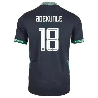 Femme Équipe du Nigeria de football Maillot Adeleke Adekunle #18 Tenues Extérieur Noir 2021