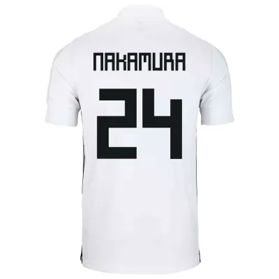 Femme Équipe du Japon de football Maillot Kosuke Nakamura #24 Tenues Extérieur Blanc 2021