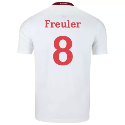 Femme Équipe de Suisse de football Maillot Remo Freuler #8 Tenues Extérieur Blanc 2021