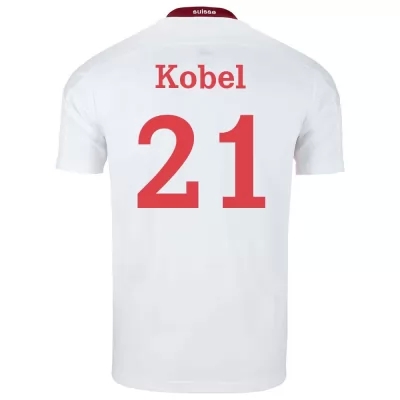 Femme Équipe de Suisse de football Maillot Gregor Kobel #21 Tenues Extérieur Blanc 2021