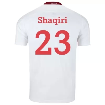 Femme Équipe de Suisse de football Maillot Xherdan Shaqiri #23 Tenues Extérieur Blanc 2021