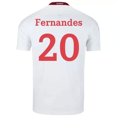 Femme Équipe de Suisse de football Maillot Edimilson Fernandes #20 Tenues Extérieur Blanc 2021