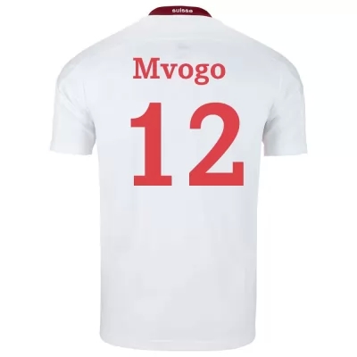 Femme Équipe de Suisse de football Maillot Yvon Mvogo #12 Tenues Extérieur Blanc 2021