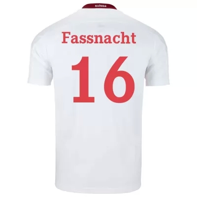 Femme Équipe de Suisse de football Maillot Christian Fassnacht #16 Tenues Extérieur Blanc 2021