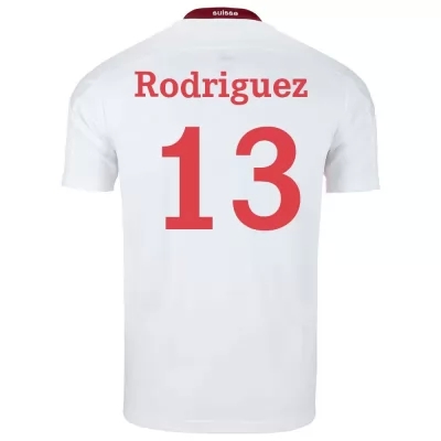 Femme Équipe de Suisse de football Maillot Ricardo Rodriguez #13 Tenues Extérieur Blanc 2021