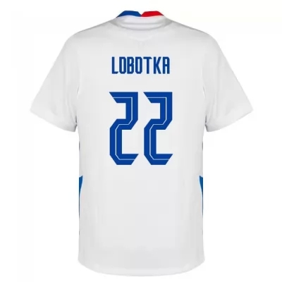 Femme Équipe de Slovaquie de football Maillot Stanislav Lobotka #22 Tenues Extérieur Blanc 2021