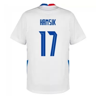 Femme Équipe de Slovaquie de football Maillot Marek Hamsik #17 Tenues Extérieur Blanc 2021
