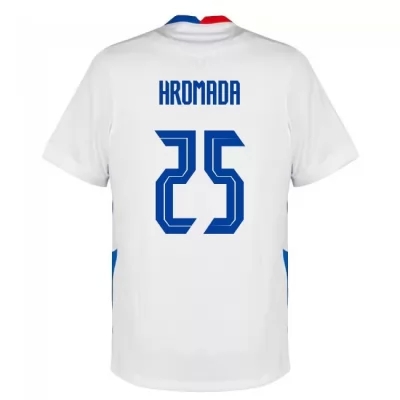 Femme Équipe de Slovaquie de football Maillot Jakub Hromada #25 Tenues Extérieur Blanc 2021