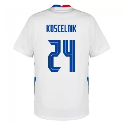 Femme Équipe de Slovaquie de football Maillot Martin Koscelnik #24 Tenues Extérieur Blanc 2021