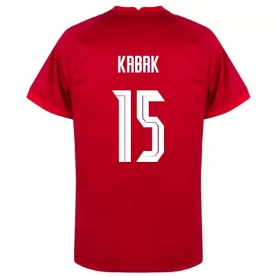 Femme Équipe Turquie de football Maillot Ozan Kabak #15 Tenues Extérieur Rouge 2021