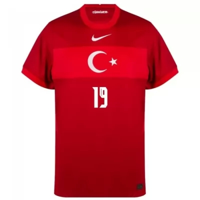 Femme Équipe Turquie de football Maillot Orkun Kokcu #19 Tenues Extérieur Rouge 2021