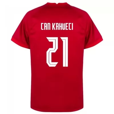 Femme Équipe Turquie de football Maillot Irfan Can Kahveci #21 Tenues Extérieur Rouge 2021