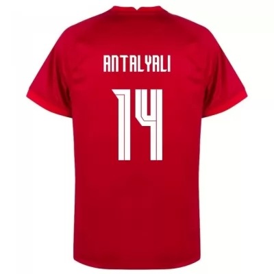 Femme Équipe Turquie de football Maillot Taylan Antalyali #14 Tenues Extérieur Rouge 2021