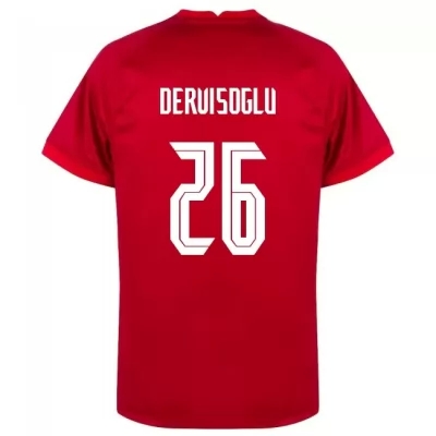 Femme Équipe Turquie de football Maillot Halil Dervisoglu #26 Tenues Extérieur Rouge 2021